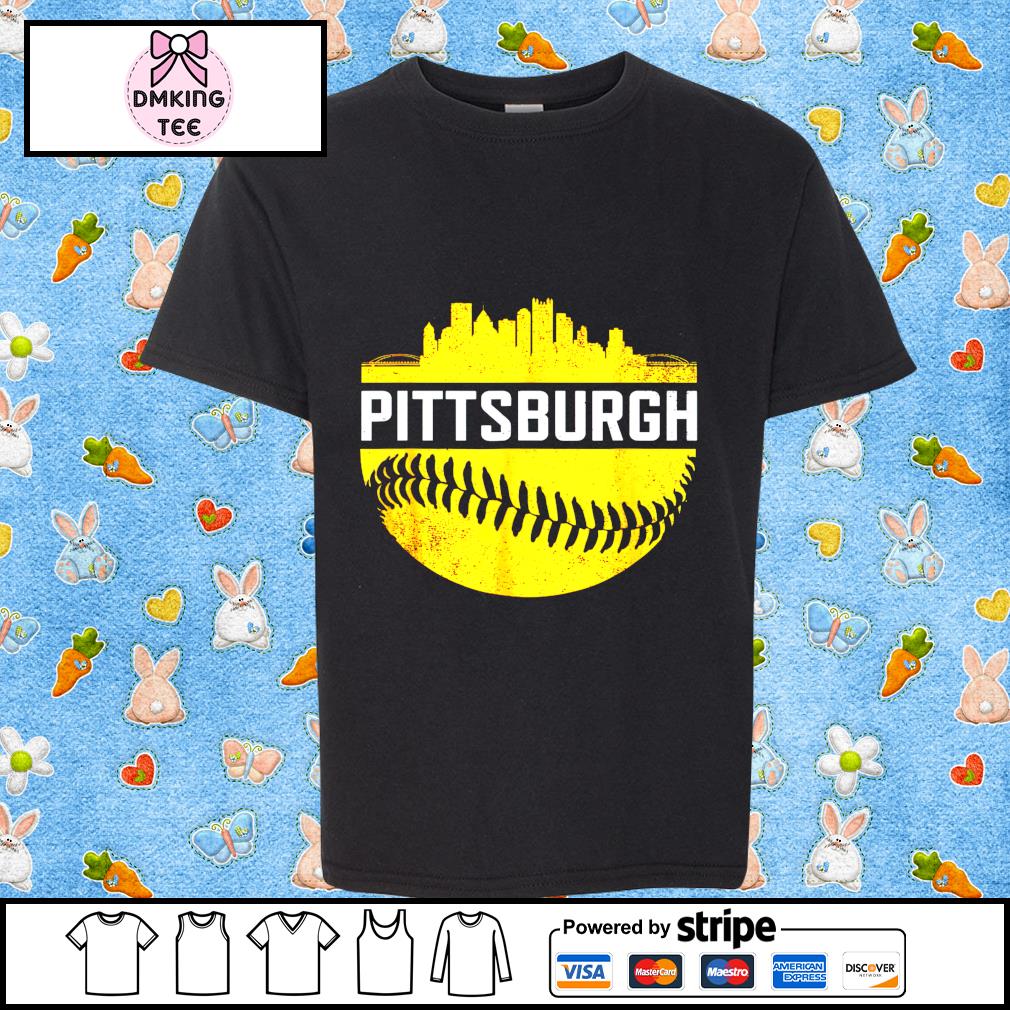  Pittsburgh Baseball Cityscape Distressed Novelty