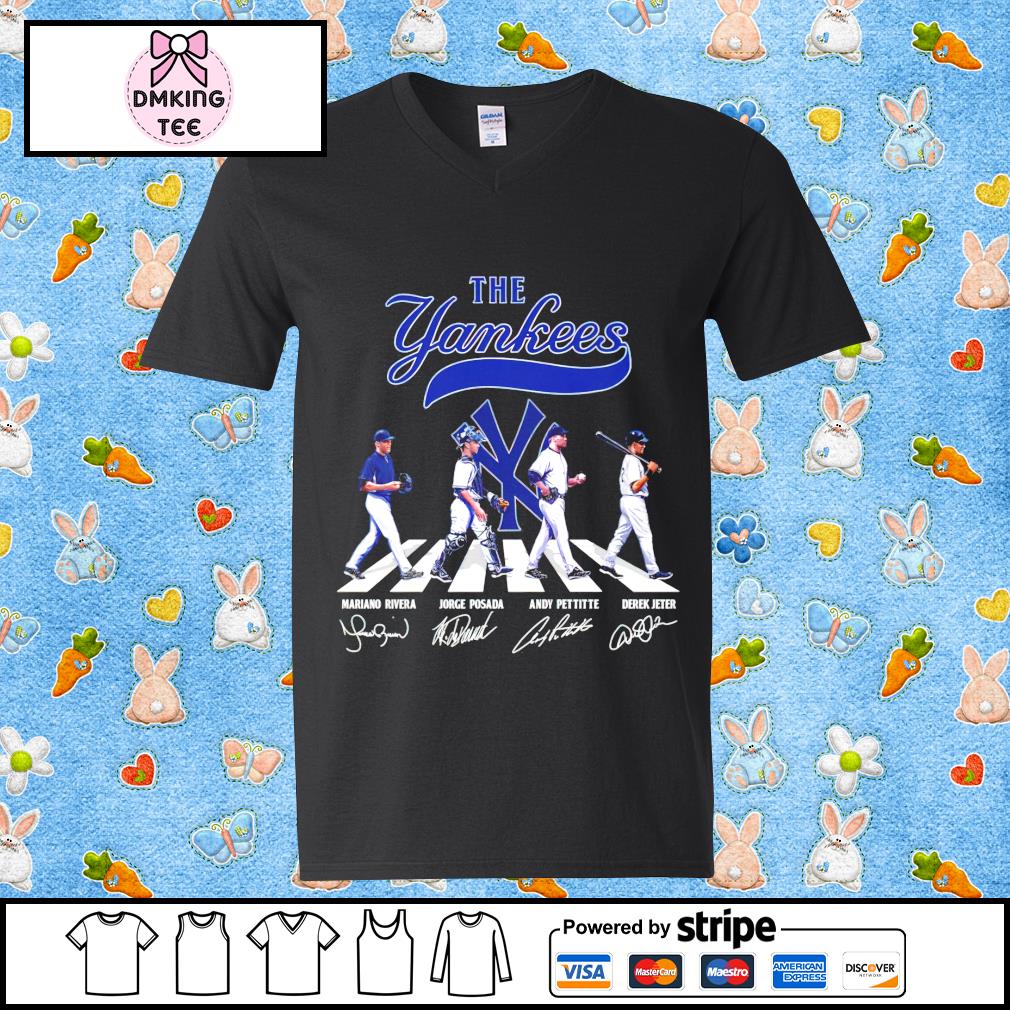 The Yankees Mariano Rivera Jorge Posada Andy Pettitte Derek Jeter signature  Abbey Road shirt, hoodie, sweater, long sleeve and tank top