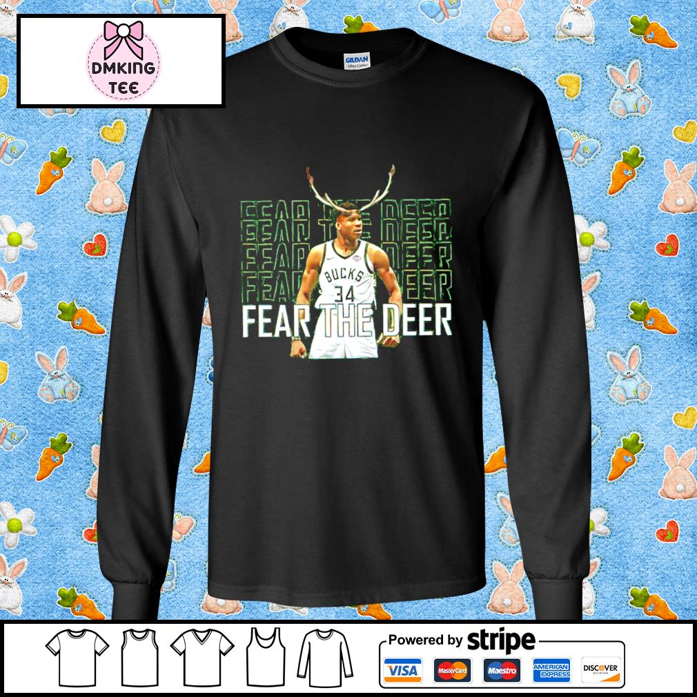 Fear The Deer Giannis Antetokounmpo T Shirts, Hoodies, Sweatshirts & Merch