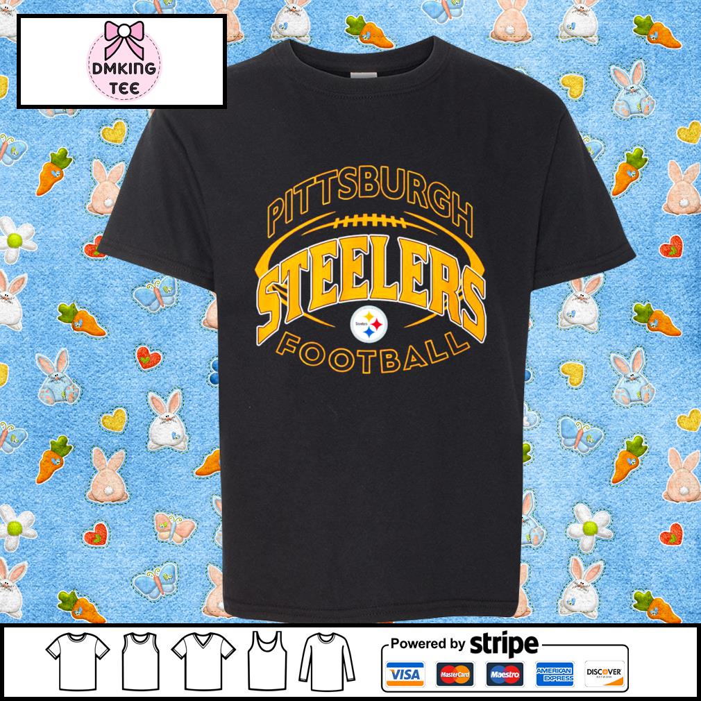 Steelers Silky Girls Football T-Shirt (12M, 18M, 2T, 3T & 4T) Stripe