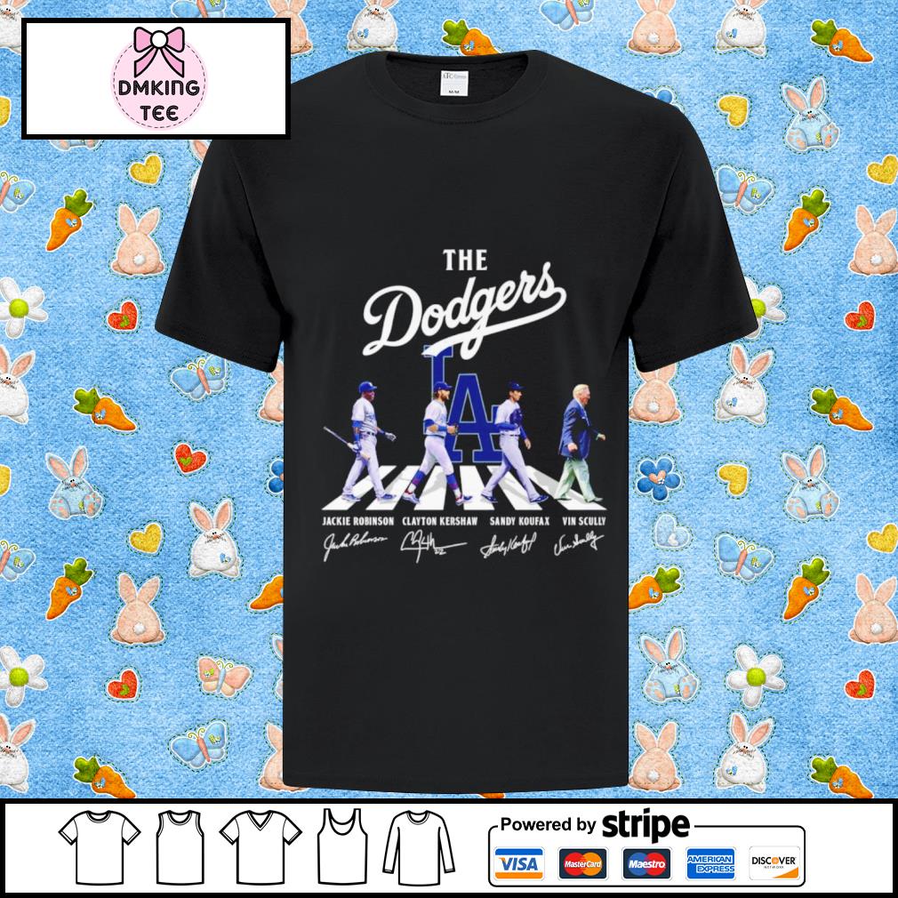 Los Angeles Dodgers T Shirt Baseball Team Abbey Road Signatures