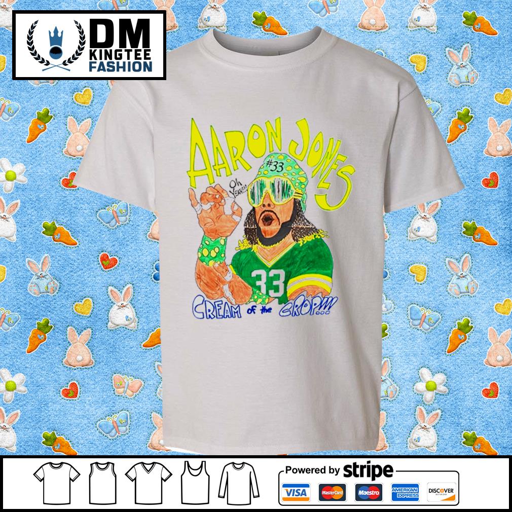 Official Aaron jones 33 cream of the crop shirt, hoodie, sweater, long  sleeve and tank top