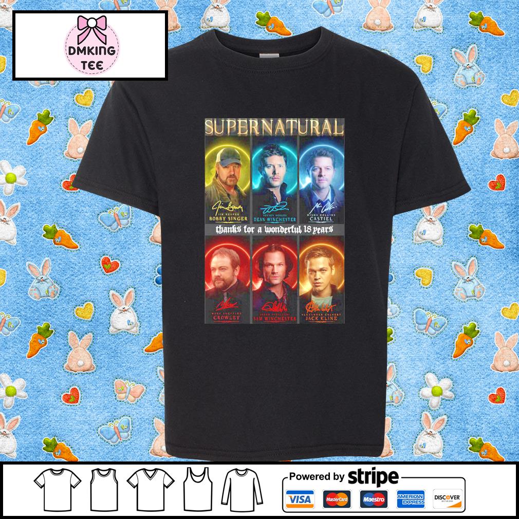 Supernatural Thanks For A Wonderful 18 Years Signatures Shirt
