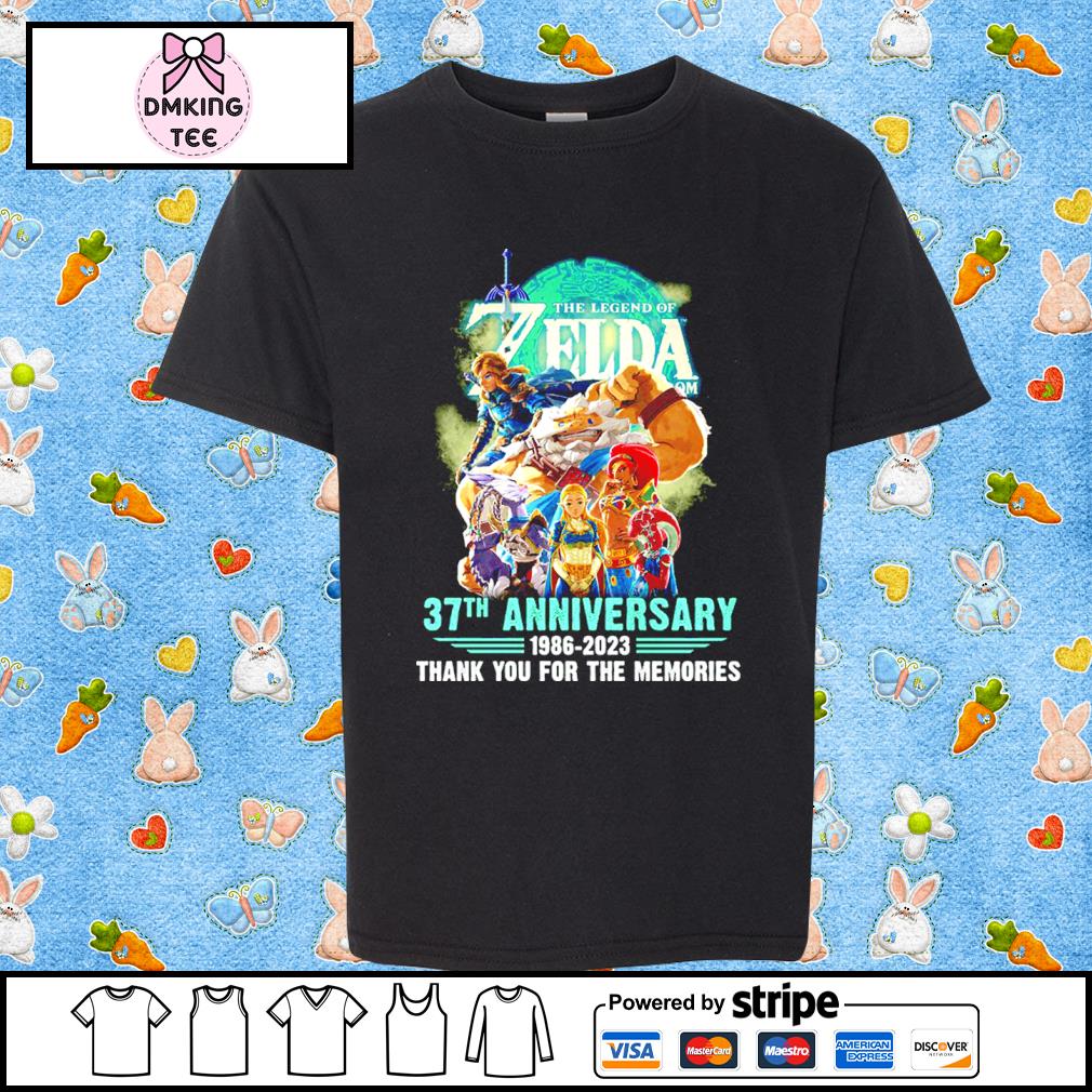 The Legend Of Zelda 37th Anniversary 1986-2023 Signatures Thank You For The Memories Shirt
