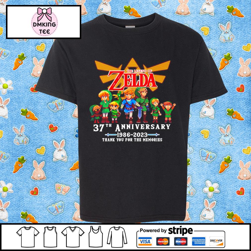 The Legend Of Zelda 37th Anniversary 1986-2023 Thank You For The Memories Shirt