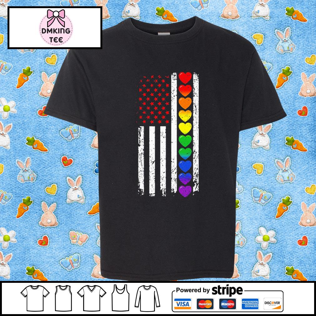 American Flag Pride Shirt, Rainbow