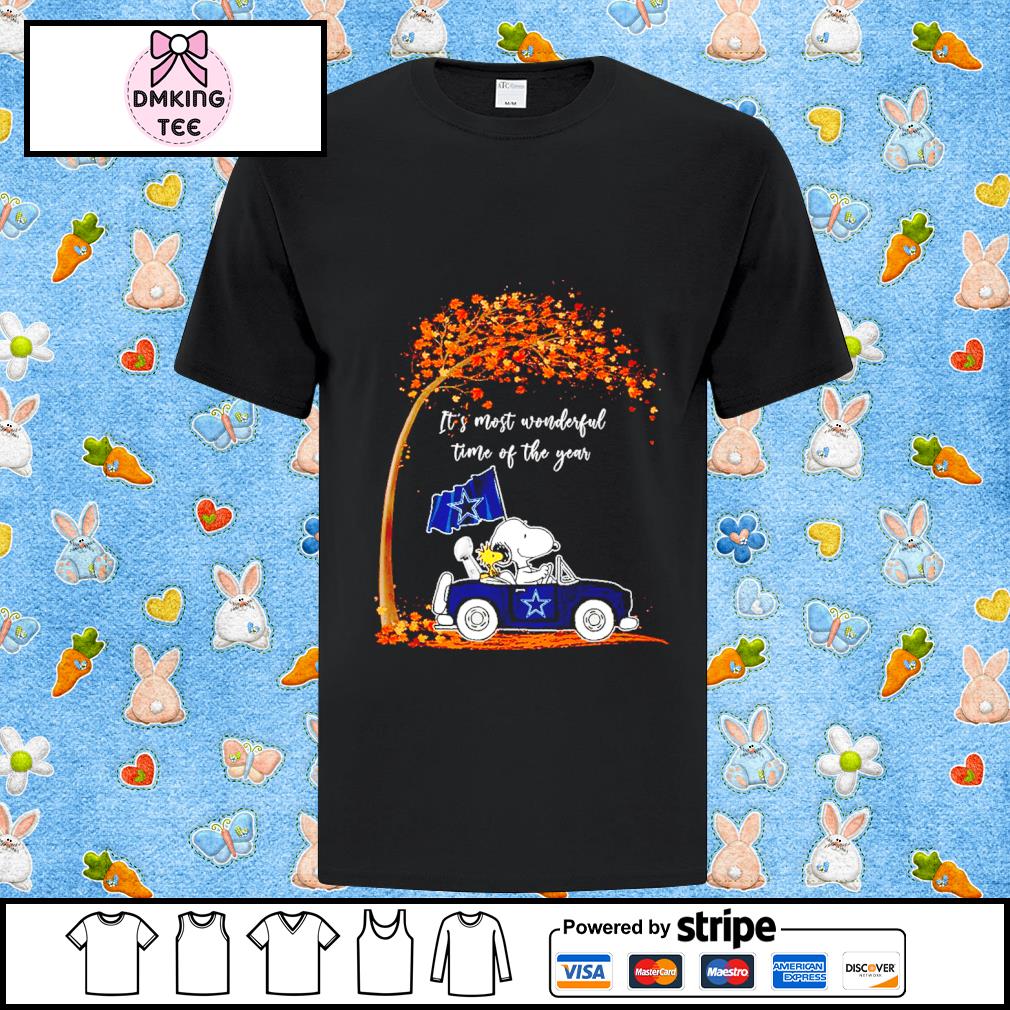 Snoopy And Woodstock Driving Car Dallas Cowboys Shirt