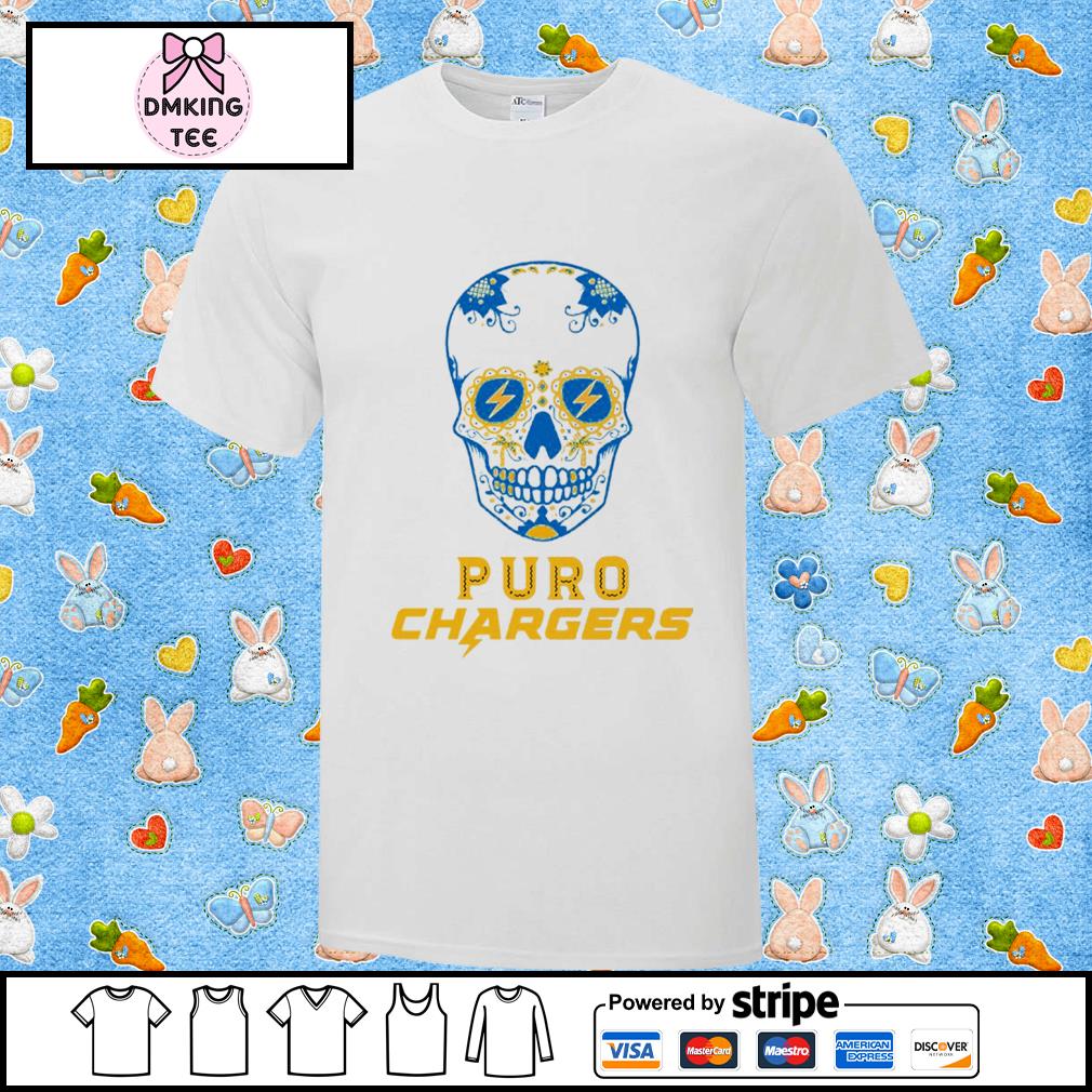 Skull Los Angeles Chargers T-Shirt, Custom prints store