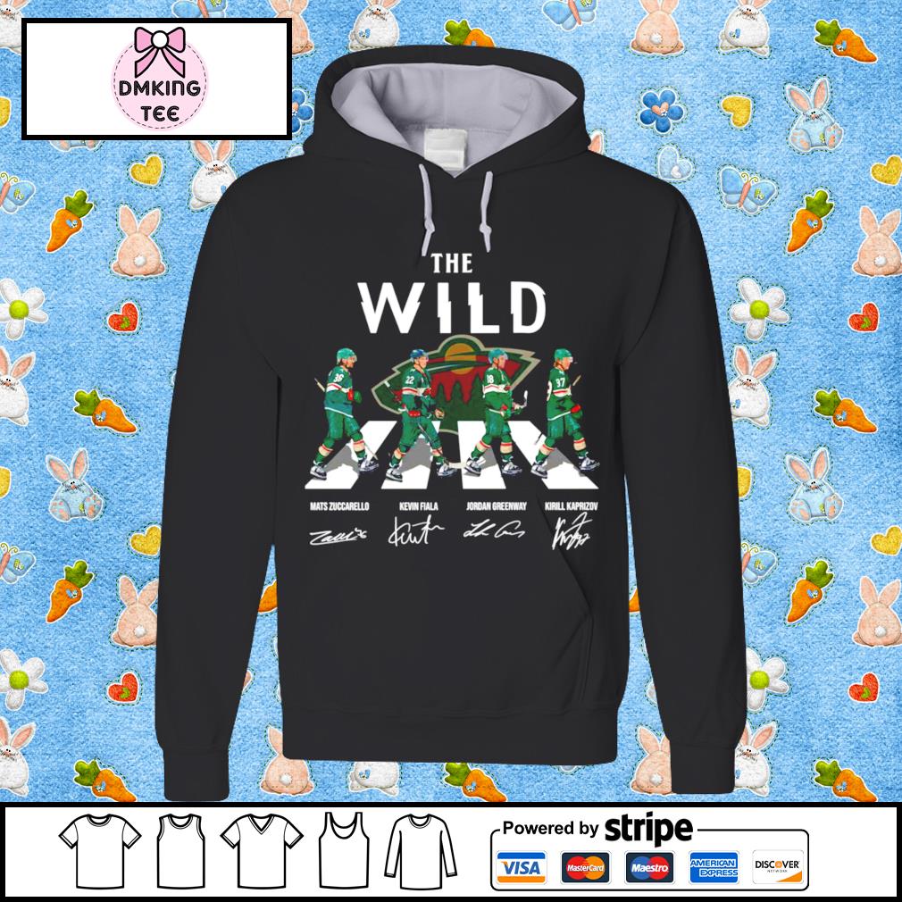 The Wild Mats Zuccarello Kevin Fiala Jordan Greenway Kirill Kaprizov Abbey  Road signature shirt, hoodie, sweater, long sleeve and tank top
